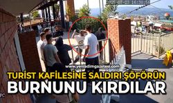 Turist kafilesine saldırı şöförün burnunu kırdılar
