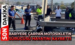 Bariyere çarpan motosikletin sürücüsü hayatını kaybetti