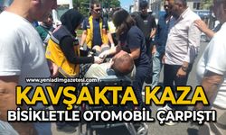 Kavşakta kaza: Bisikletle otomobil çarpıştı