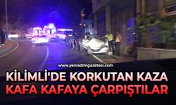 Kilimli'de korkutan kaza: Kafa kafaya çarpıştılar
