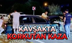 Kavşakta korkutan kaza