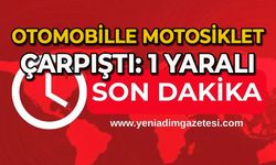 Otomobil ile motosiklet çarpıştı: 1 yaralı