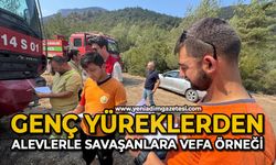 Genç yüreklerden alevlerle savaşanlara vefa örneği
