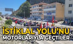 İstiklal Yolu’nu motorlarıyla geçtiler