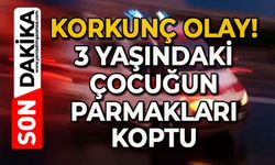 Korkunç olay: 3 yaşındaki çocuğun parmakları koptu