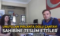 Unutulan pırlanta dolu çantayı sahibine teslim ettiler