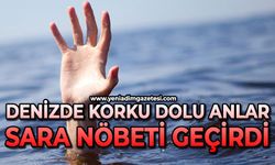 Denizde sara nöbeti geçirdi