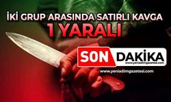 İki grup arasında satırlı kavga: 1 yaralı