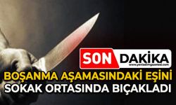 Boşanma aşamasındaki eşini sokak ortasında bıçakladı