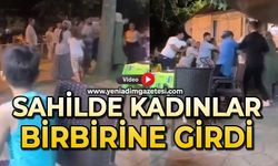 Sahilde kadınlar birbirine girdi