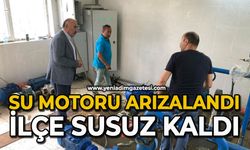 Su motoru arızalandı ilçe susuz kaldı