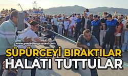 Süpürgeyi bıraktılar, halatı tuttular