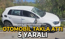 Otomobil takla attı: 5 yaralı
