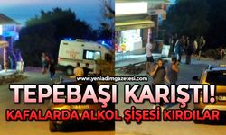 Tepebaşı karıştı: Kafalarda alkol şişesi kırdılar!