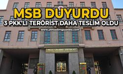 MSB duyurdu: 3 PKK’lı terörist daha teslim oldu