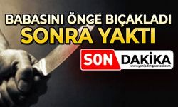 Tartıştığı babasını önce bıçakladı, sonra yaktı