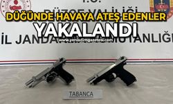 Düğünde havaya ateş edenler yakalandı
