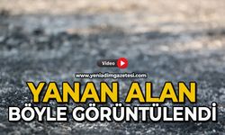 Yanan alan böyle görüntülendi
