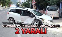 Otomobil park halindeki araca çarptı: 2 yaralı