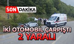 İki otomobil çarpıştı: 2 yaralı