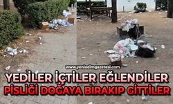 Yediler, içtiler, eğlendiler pisliği doğaya bırakıp gittiler