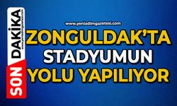 Zonguldak’ta stadyumun yolu yapılıyor