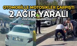 Otomobille motosiklet çarpıştı:  kişi ağır yaralandı
