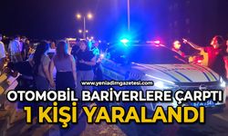 Otomobil bariyerlere çarptı: 1 yaralı