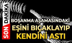 Boşanma aşamasındaki eşini bıçaklayıp canına kıydı