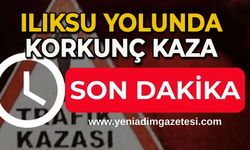 Ilıksu yolunda korkunç kaza