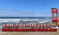 Kırmızı bayrak çekildi: 5 gün denize girmek yasaklandı