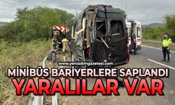 Minibüs bariyere saplandı: 7 kişi yaralandı