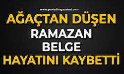 Ağaçtan düşen Ramazan Belge hayatını kaybetti