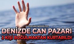 Denizde can pazarı: 3 kişi boğulmaktan kurtarıldı