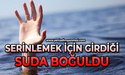 Serinlemek için girdiği suda boğuldu