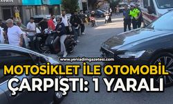 Otomobil ile motosiklet çarpıştı: 1 yaralı