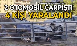 İki otomobilin çarpıştığı kazada 4 kişi yaralandı