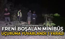 Minibüs uçuruma yuvarlandı: 1 yaralı