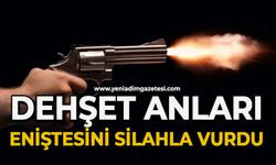 Dehşet anları: Eniştesini silahla vurdu
