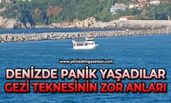 Dalgalar gezi teknesini zor durumda bıraktı