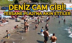 Deniz cam gibi: Tersane Plajı'na akın akın geldiler