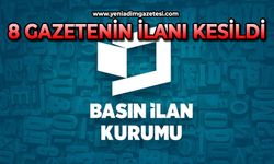 8 gazetenin ilanı kesildi!