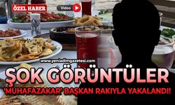 Şok görüntüler: ‘Muhafazakar’ Başkan rakıyla yakalandı!