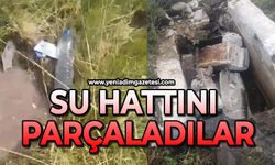 Su ihtiyacını karşılayan hattı parçaladılar