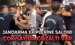 Jandarma ekiplerine saldırı: Çok sayıda gözaltı var