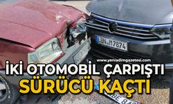 İki otomobil çarpıştı: Sürücü kaçtı