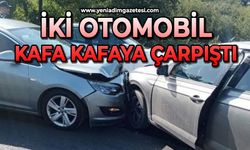 Korkutan kaza: İki otomobil kafa kafaya çarpıştı