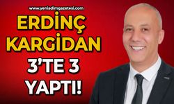 Erdinç Kargidan 3’te 3 yaptı