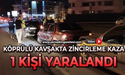 Köprülü Kavşakta zincirleme kaza: 1 yaralı