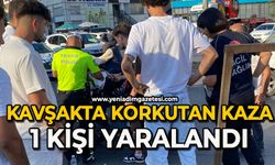 Kavşakta korkutan kaza